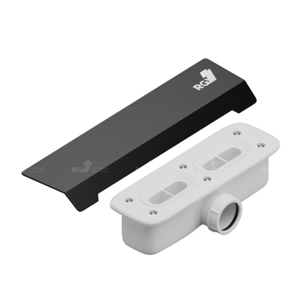 Сифон со стальной накладкой RGW S-015 черный к поддону STA (502411015-04) Сифон со стальной накладкой RGW S-015 черный к поддону STA (502411015-04)