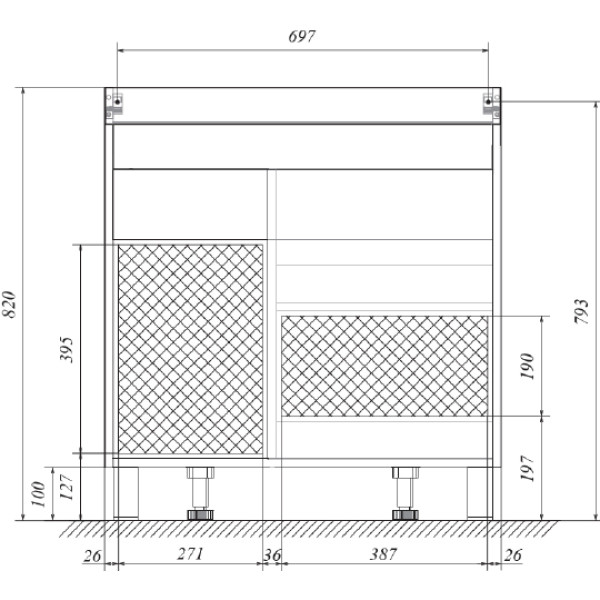 Тумба напольная 1Marka Cube 750*480*820 белая (У79532)