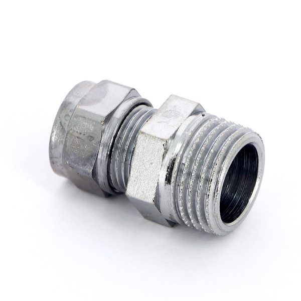 Соединение прямое 10*3/8"Н (обжим) (хром) Tiemme (1130142)