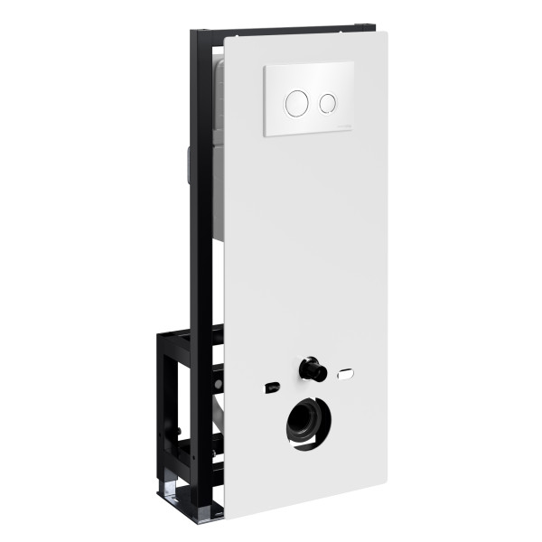 Инсталляция для унитаза WasserKRAFT Glan с клавишей смыва белая с хромом (66TLT.010.ME.WH.WH01)