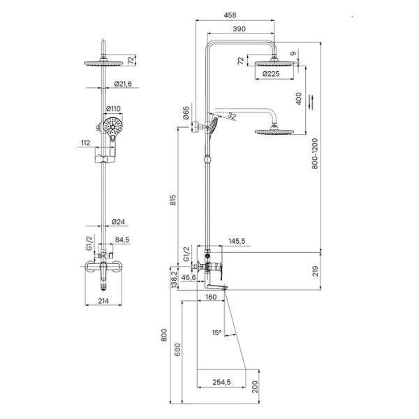 Душевая система Iddis Ray белая (RAYWT3Fi06)
