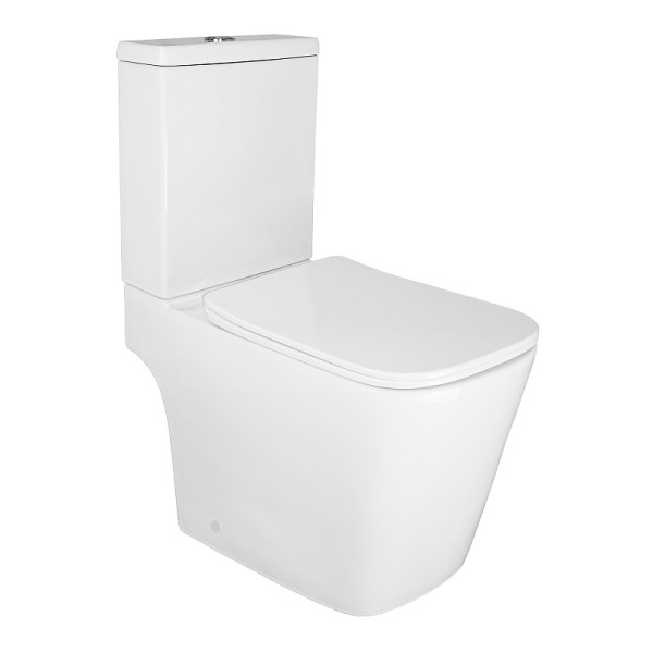 Унитаз напольный Azario Ferra 365x650x785 с сиденьем с микролифтом белый (AZ-1015)