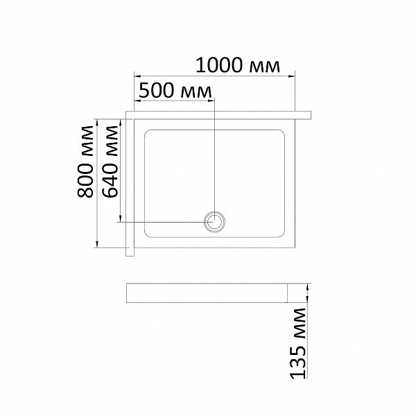 Душевой поддон BandHours Rimini-Tray 80х100х13,5 белый