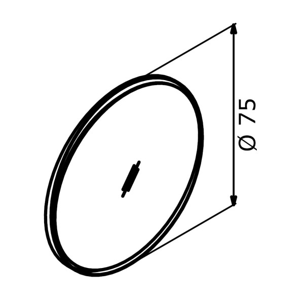 Зеркало с подсветкой Orka Moonlight 750x750 синий матовый (3001332)