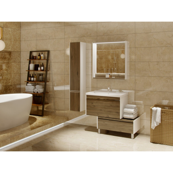 Зеркало Aquaton Капри 800x150x850 таксония темная, белый (1.A230.4.02K.PDB.0)