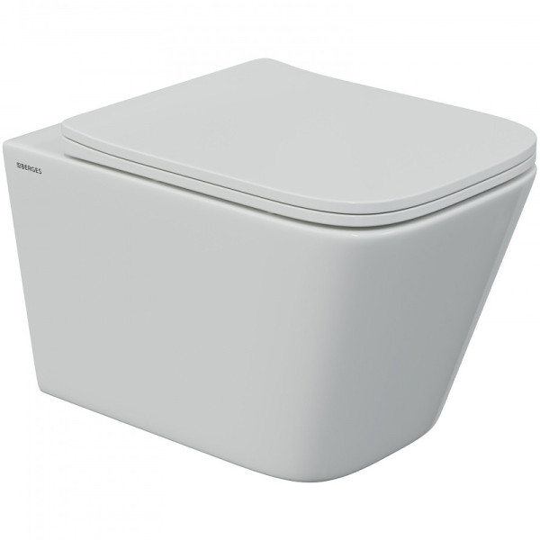 Комплект инсталляция с унитазом Berges Novum525 c с кнопкой F2 матовый хром, унитаз FLOE S Rimless, сиденье Floe S Slim SO (043248) Комплект инсталляция с унитазом Berges Novum525 c с кнопкой F2 матовый хром, унитаз FLOE S Rimless, сиденье Floe S Slim SO (043248)