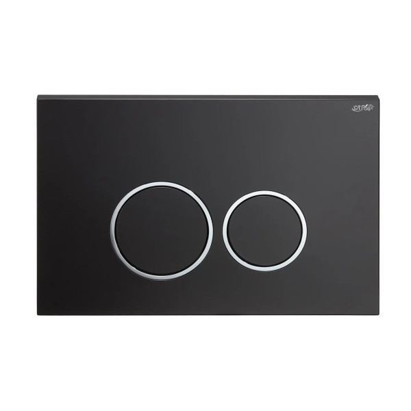 Клавиша смывная Sapbox для SBOX310 рамка хром/черный (310BL0202)