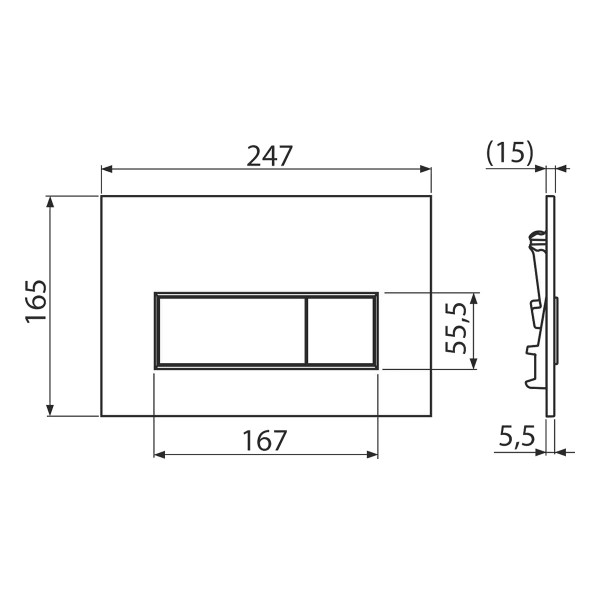 Клавиша смывная Alcaplast Thin белая матовая (M576)