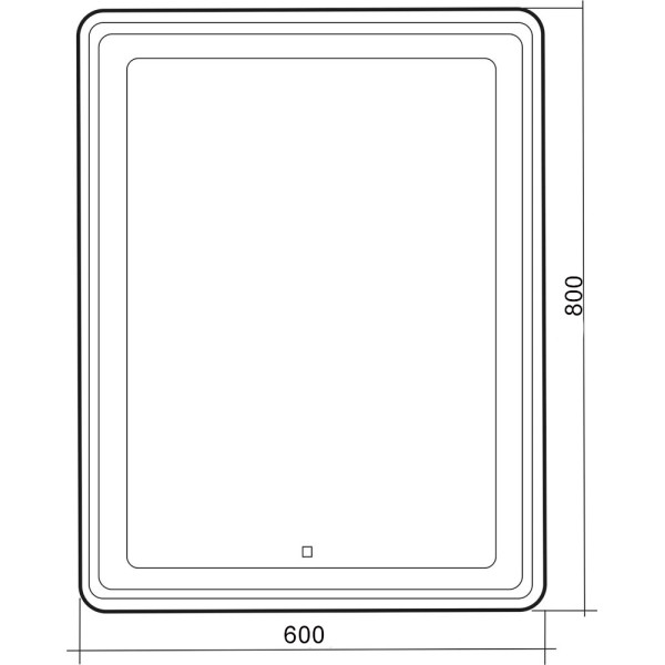 Зеркало Azario Мальта-лофт 600х800 c подсветкой и диммером, сенсор выкл, рама пластик (LED-00002353) Зеркало Azario Мальта-лофт 600х800 c подсветкой и диммером, сенсор выкл, рама пластик (LED-00002353)