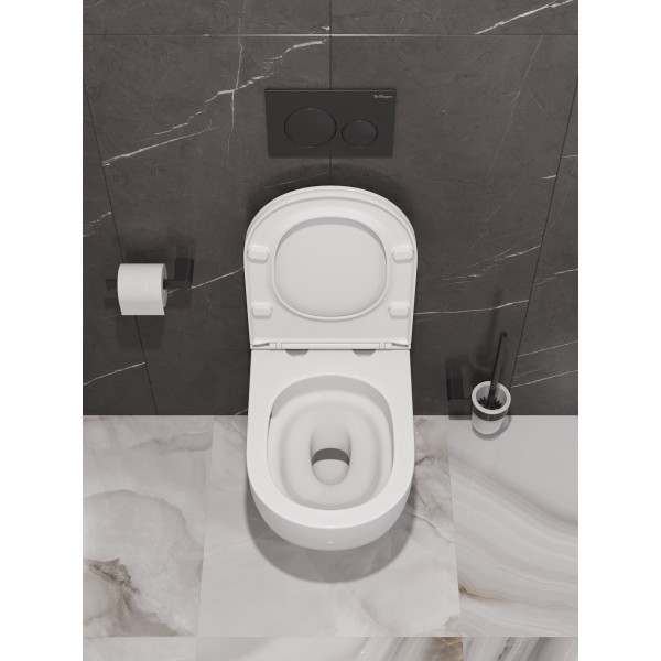 Унитаз подвесной BelBagno Этна безободковый с сиденьем soft close белый (BB008CH-TOR/SC) Унитаз подвесной BelBagno Этна безободковый с сиденьем soft close белый (BB008CH-TOR/SC)