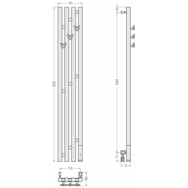 Полотенцесушитель электрический Сунержа Кантата 3.0 1200x159 провод справа белый (12-5847-1216) Полотенцесушитель электрический Сунержа Кантата 3.0 1200x159 провод справа белый (12-5847-1216)