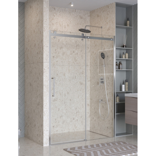 Душевая дверь BelBagno Marino 140x195 стекло прозрачное, профиль хром глянцевый (MARINO-2-BF-1-140-C-CR)