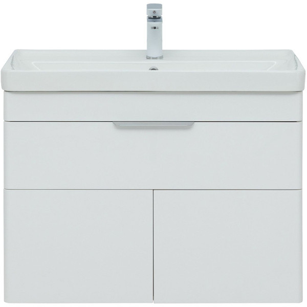 Тумба подвесная Aquanet Ирис new 815 белый глянец (1 ящик, 2 дверцы) (00310150)