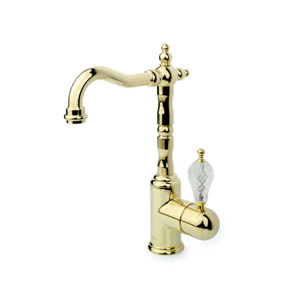 Смеситель для раковины Boheme Crystal золотой (282-CRST) Смеситель для раковины Boheme Crystal золотой (282-CRST)