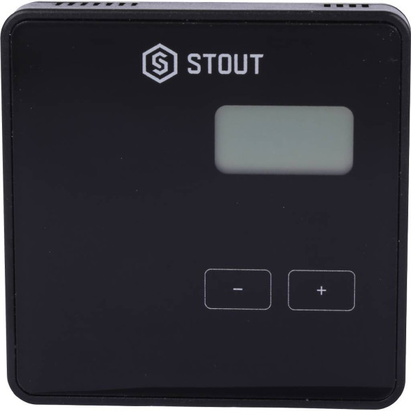 Терморегулятор Stout проводной комнатный R-9b, черный (STE-0101-009002) Терморегулятор Stout проводной комнатный R-9b, черный (STE-0101-009002)