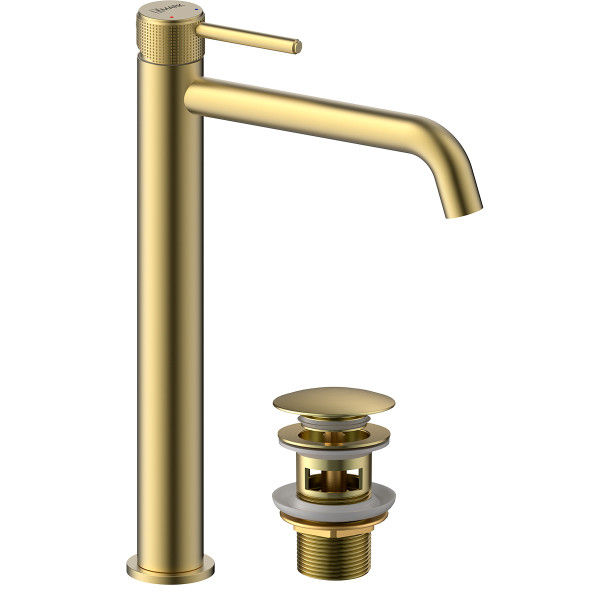 Смеситель для раковины Lemark Beluga золотой (LMF-8015B-BRLG) Смеситель для раковины Lemark Beluga золотой (LMF-8015B-BRLG)