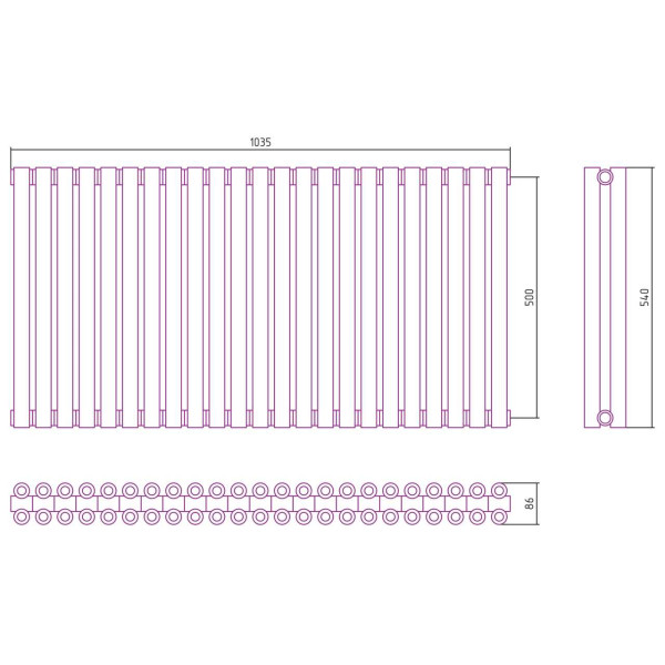 Дизайн-радиатор Сунержа Эстет-00 500*1035 23 секции белый (12-0332-5023) Дизайн-радиатор Сунержа Эстет-00 500*1035 23 секции белый (12-0332-5023)