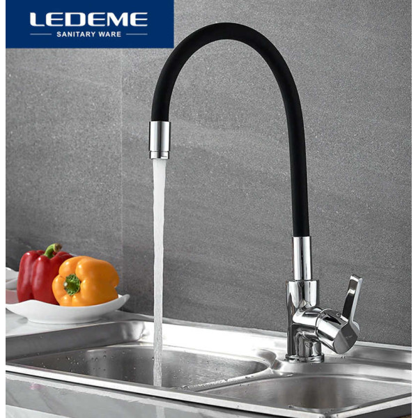 Смеситель для кухни Ledeme с гибким изливом (L4898-2)