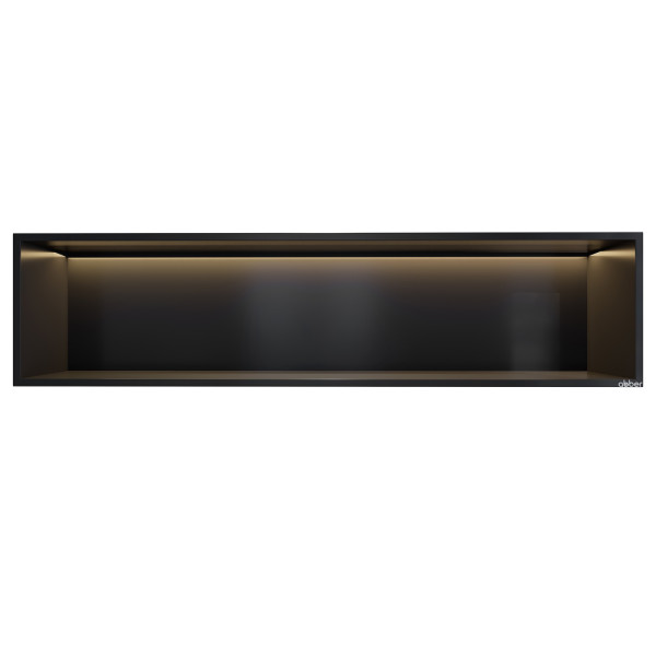 Ниша настенная скрытая Abber Nischen 121x12x29,6 с LED подсветкой, черная матовая (AN3006MB) Ниша настенная скрытая Abber Nischen 121x12x29,6 с LED подсветкой, черная матовая (AN3006MB)