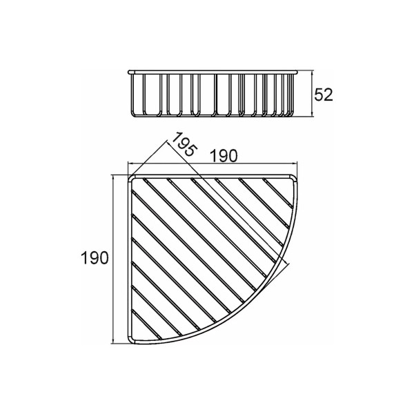 Полка для ванной комнаты Milardo 19x19x52 хром (105WC00M44)