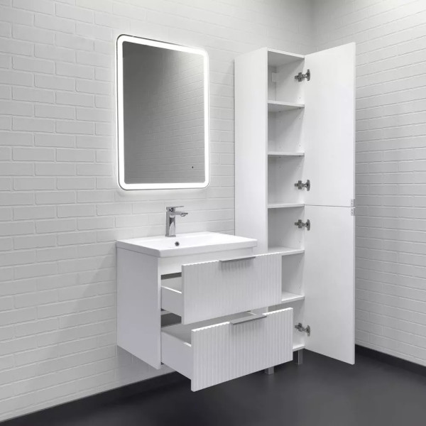 Тумба подвесная с раковиной Comforty Лима 600x450x560 белый матовый (00-00019210)