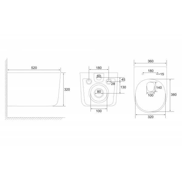 Унитаз подвесной Abber Ultra с ультратонким ободком белый (AC1302)