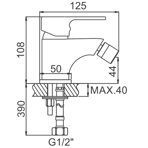 Смеситель для биде Ledeme (L5003W)