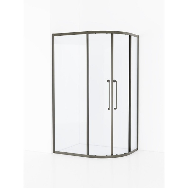 Душевой уголок Cezares Relax 304 120x90x200 стекло прозрачное, профиль оружейная сталь (RELAX-304-RH-2-120/90-C-GM)