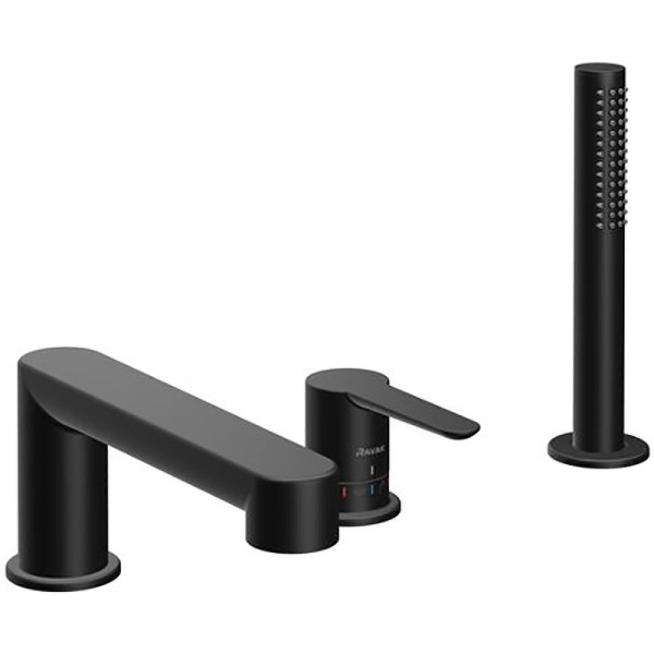 Смеситель для ванны и душа Ravak каскадный PU 026.20 черный (X070186)