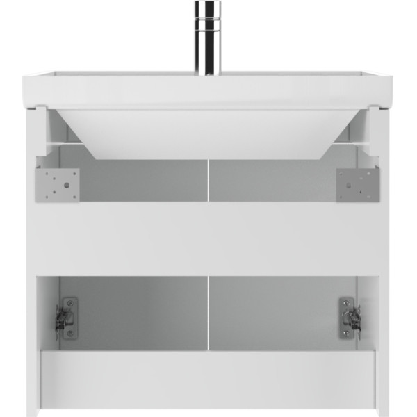 Тумба подвесная под умывальник Classica 60 Optima без ящика глянец Домино (DO1909T)