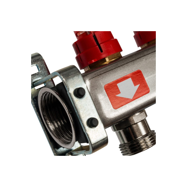 Коллекторная группа 8 отводов 1"x3/4"(18)EK с расходомерами Stout (нерж.сталь) (SMS-0917-000008) Коллекторная группа 8 отводов 1"x3/4"(18)EK с расходомерами Stout (нерж.сталь) (SMS-0917-000008)