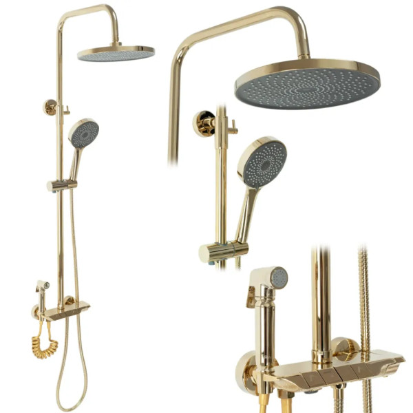 Душевая система на четыре режима Rea Max Gold (REA-P6617)