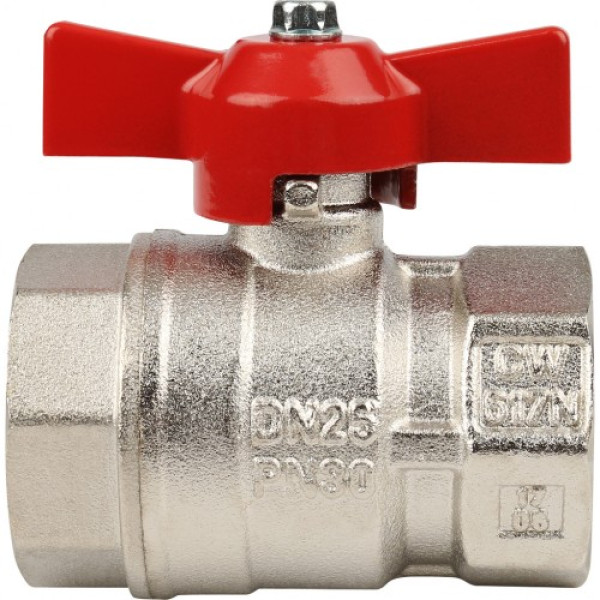 Кран 1" ВВ шаровый Stout стандартнопроходной (чёрная бабочка) SVB-0012-000025 Кран 1" ВВ шаровый Stout стандартнопроходной (чёрная бабочка) SVB-0012-000025