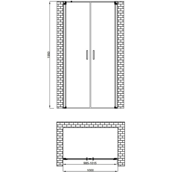 Душевая дверь Berges Legos LS-3 100x195 стекло прозрачное, профиль хром (62026) Душевая дверь Berges Legos LS-3 100x195 стекло прозрачное, профиль хром (62026)