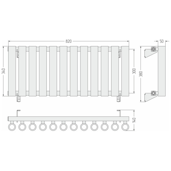 Радиатор стальной Сунержа Кумир 820x300 12 секций белый матовый (30-0340-3012) Радиатор стальной Сунержа Кумир 820x300 12 секций белый матовый (30-0340-3012)