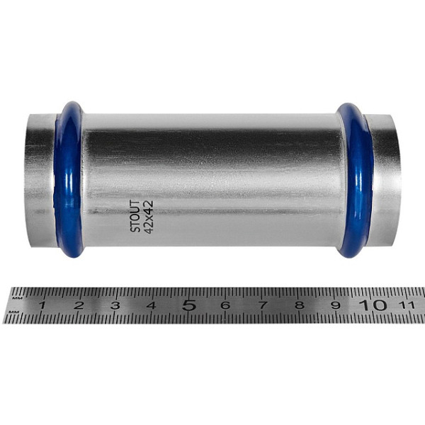 Муфта надвижная 42 Stout SSS-2019 ВПр (нерж.ст., пресс) SSS-2019-000042