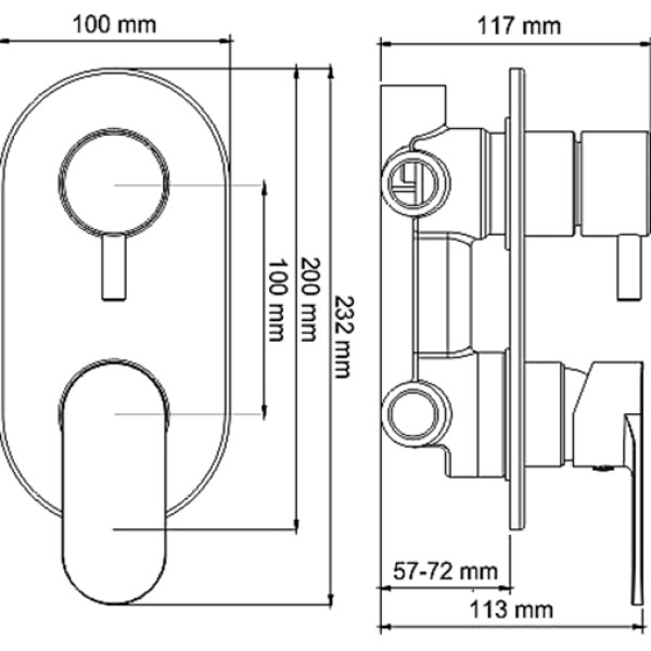Смеситель для ванны и душа WasserKRAFT Mindel белый матовый (8571)
