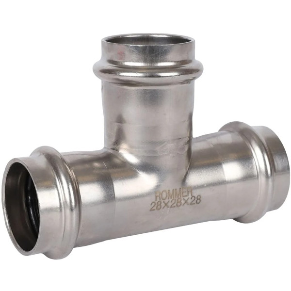Тройник 28 Rommer из нержавеющей стали (пресс) (RSS-0013-000028) Тройник 28 Rommer из нержавеющей стали (пресс) (RSS-0013-000028)