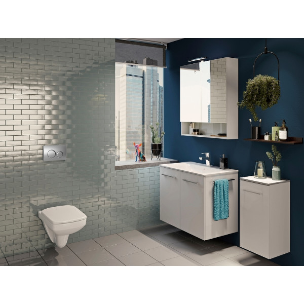 Смывная клавиша Geberit Delta20 двойной смыв, матовый хром (115.127.46.1)