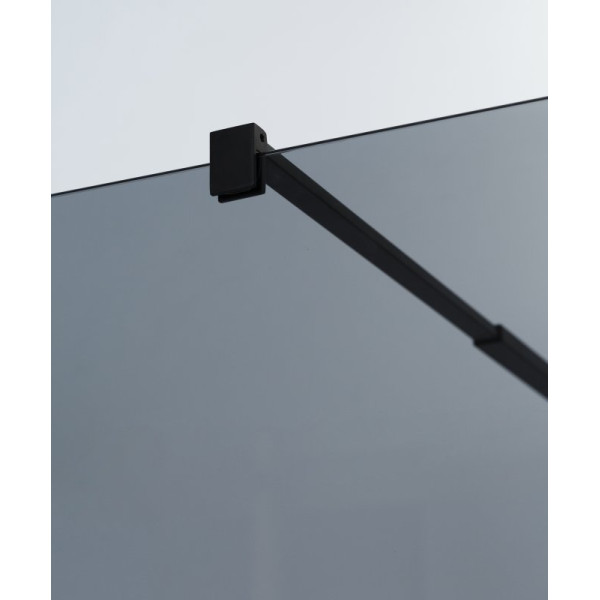 Душевая перегородка Cezares Liberta 100x195 стекло тонированное (графит), профиль черный (LIBERTA-L-1-100-GR-NERO)