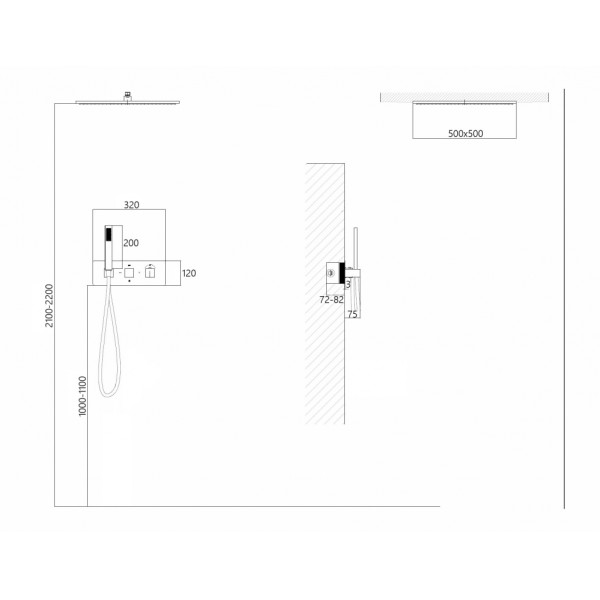 Душевая система Abber Daheim  белый матовый (AF8255W)
