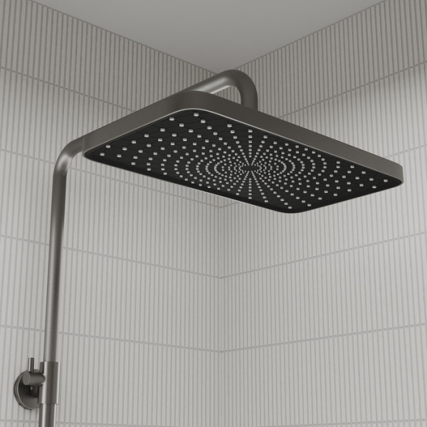 Душевая система Iddis Parker с тропическим душем и изливом матовый графит (PARGM3Fi060)