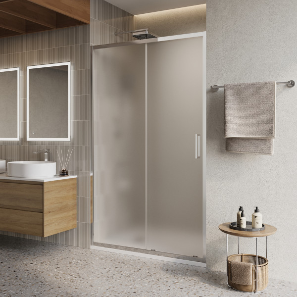 Душевые двери BelBagno Luce 120x195 стекло матовое, профиль хром (LUCE-BF-1-120-P-Cr) Душевые двери BelBagno Luce 120x195 стекло матовое, профиль хром (LUCE-BF-1-120-P-Cr)
