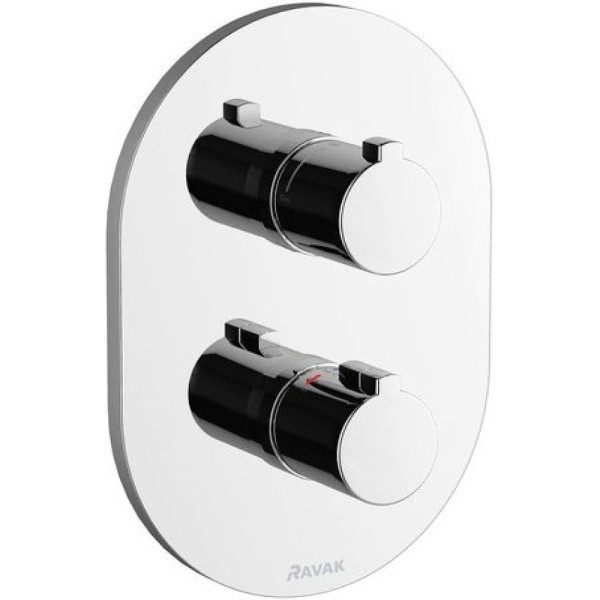 Смеситель для душа Ravak Chrome термостат CR 064.00 внешняя и внутренняя часть хром (X070095)