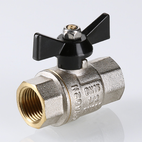 Кран 3/4" ВВ шаровый Valtec Perfect (чёрная бабочка) VT.317.N.05