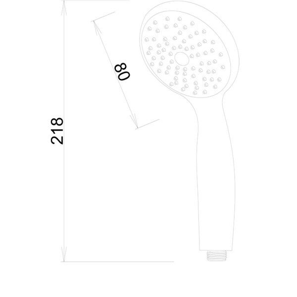 Душевая лейка Melodia 80 мм 1 ф., хром (MKP26113)