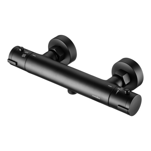 Смеситель термостатический для душа Swedbe Mercury черный (9025B)