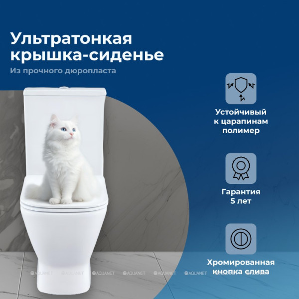 Чаша унитаза Aquanet FINE-C с сиденьем с soft-close белый (273786)