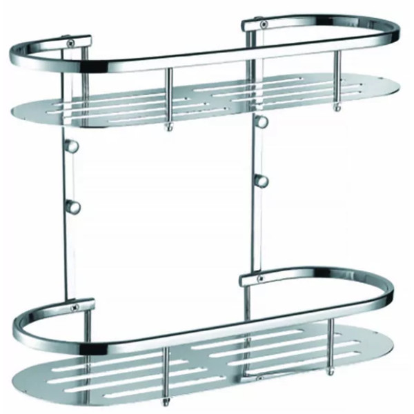 Полка двухэтажная хром Azario (AZ-837-2)