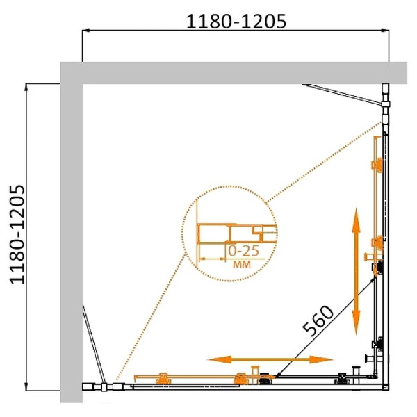 Душевой уголок Cezares Molveno 120x120x195 стекло прозрачное, профиль оружейная сталь (MOLVENO-A-22-100+20-C-GM-IV) Душевой уголок Cezares Molveno 120x120x195 стекло прозрачное, профиль оружейная сталь (MOLVENO-A-22-100+20-C-GM-IV)